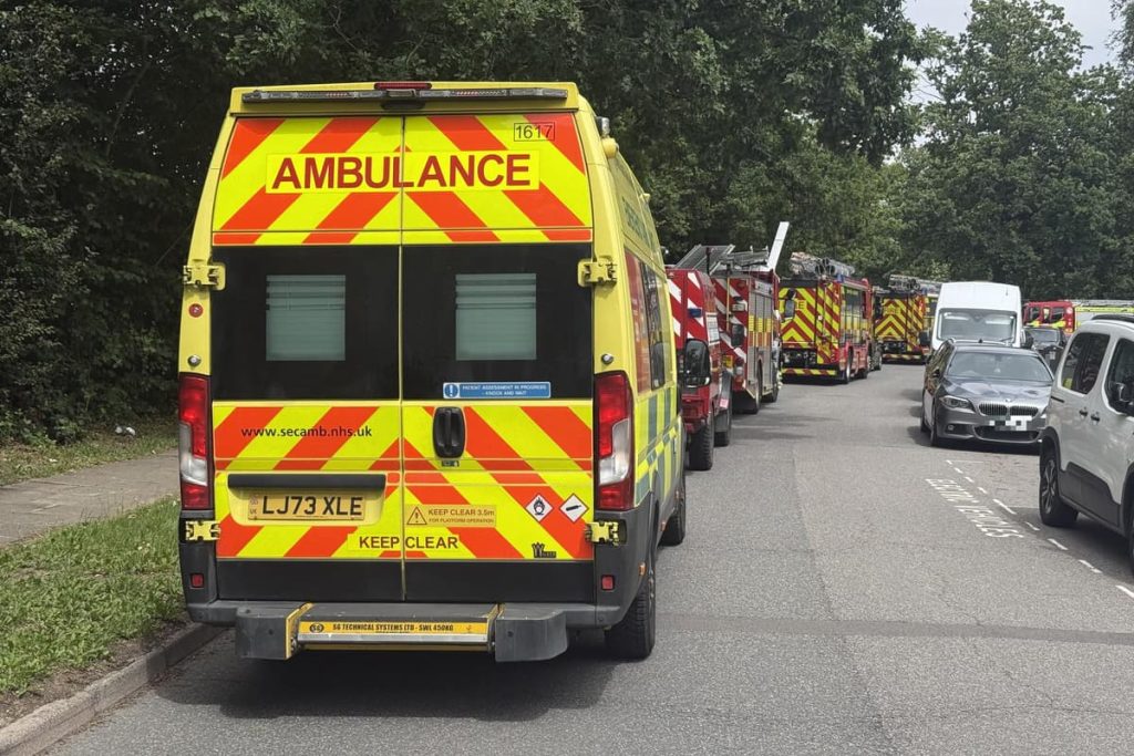 Fire crews attend property fire in Crawley