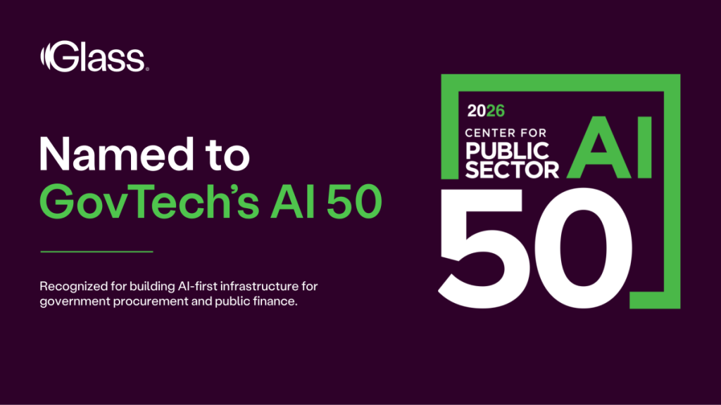 Government Technology Names Glass to the AI 50, Recognizing Its AI-First Infrastructure Transforming Government Procurement and Public Finance