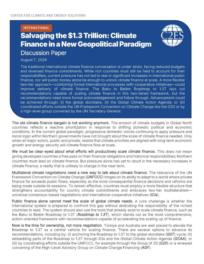 Salvaging the $1.3 Trillion: Climate Finance in a New Geopolitical Paradigm