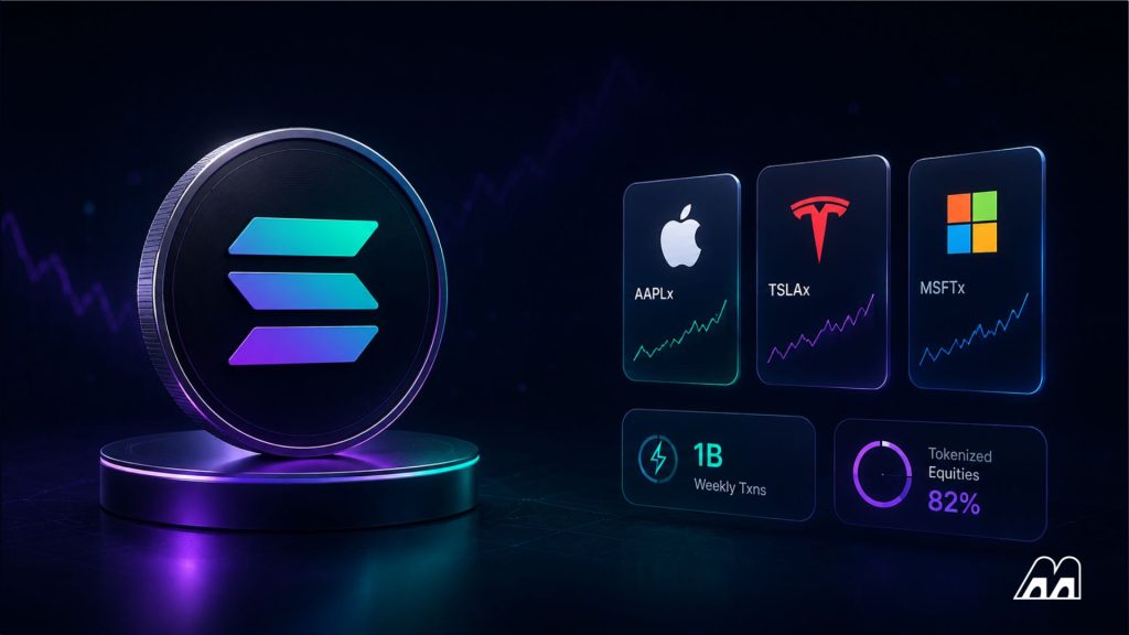 Solana Hits 1 Billion Weekly Transactions While Tokenized Equities Dominate at 82%